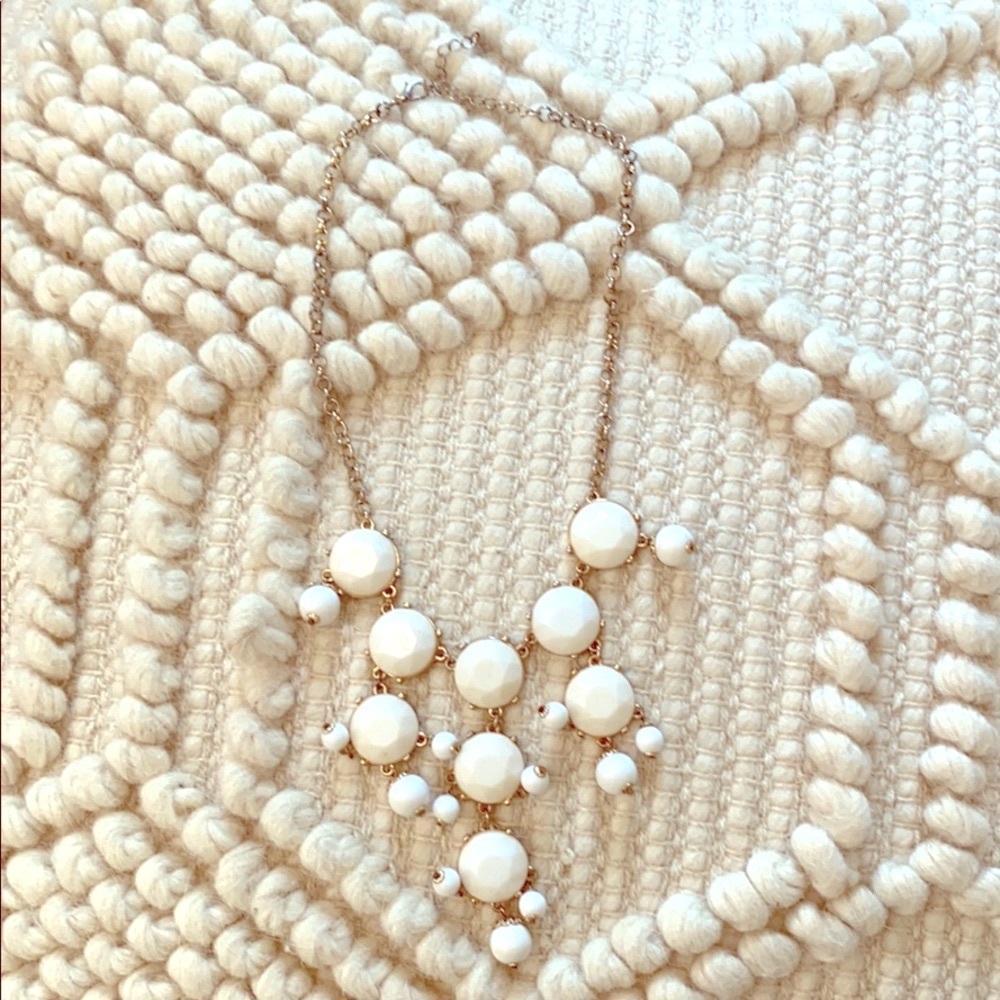 FREE WITH PURCHASE Gold and white statement necklace bohemian cute